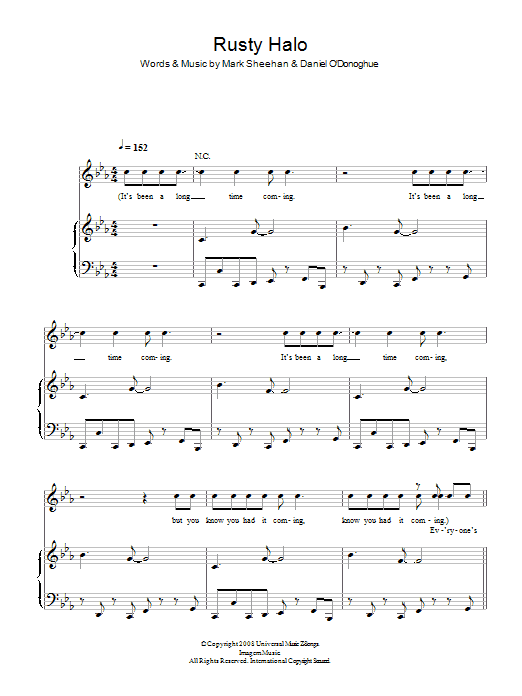 Learn to play The Script Rusty Halo sheet music for Piano, Vocal & Guitar Chords in minutes. Price: 7.8900$ The Script Rusty Halo sheet music notes and chords arranged for Piano, Vocal & Guitar Chords