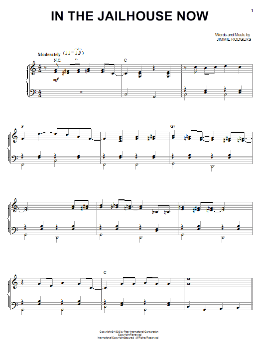 Learn to play The Soggy Bottom Boys In The Jailhouse Now sheet music for Piano & Vocal in minutes. Price: 7.8900$ The Soggy Bottom Boys In The Jailhouse Now sheet music notes and chords arranged for Piano & Vocal