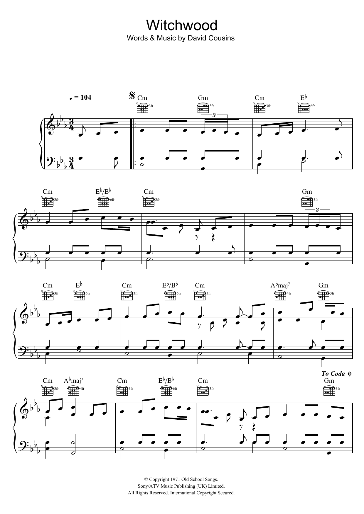 Learn to play The Strawbs Witchwood sheet music for Piano, Vocal & Guitar Chords in minutes. Price: 7.8900$ The Strawbs Witchwood sheet music notes and chords arranged for Piano, Vocal & Guitar Chords