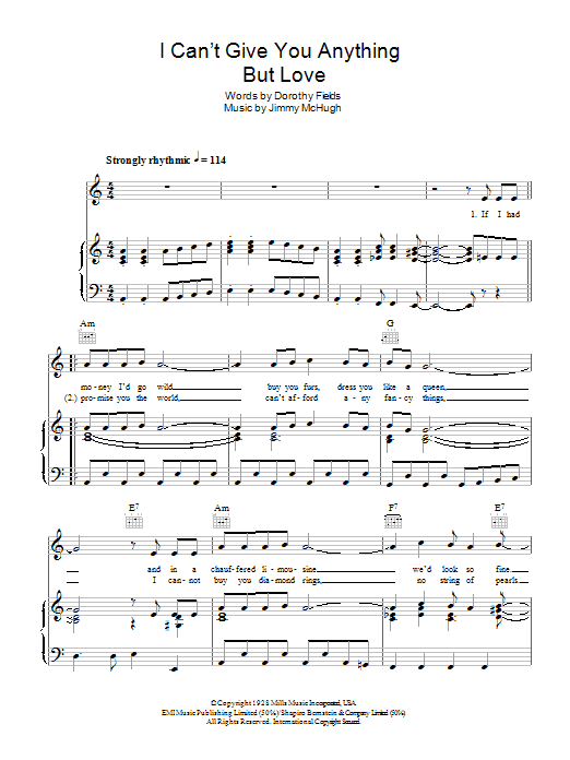 The Stylistics I Can't Give You Anything But Love sheet music notes and chords. Download Printable PDF.