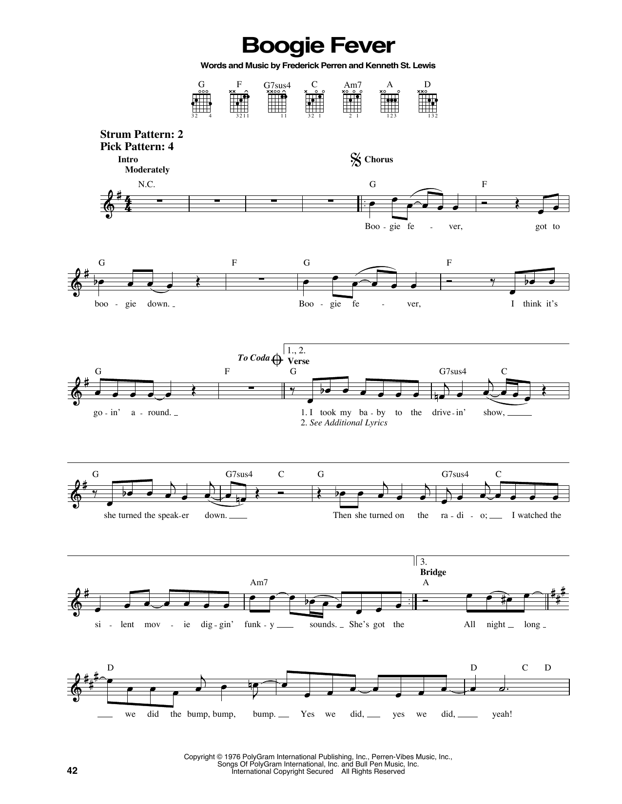 The Sylvers Boogie Fever sheet music notes and chords. Download Printable PDF.