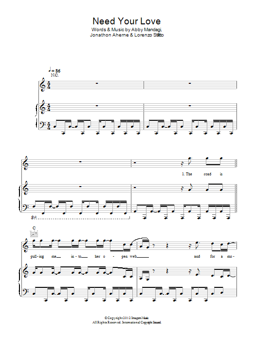 Learn to play The Temper Trap Need Your Love sheet music for Piano, Vocal & Guitar Chords in minutes. Price: 7.8900$ The Temper Trap Need Your Love sheet music notes and chords arranged for Piano, Vocal & Guitar Chords