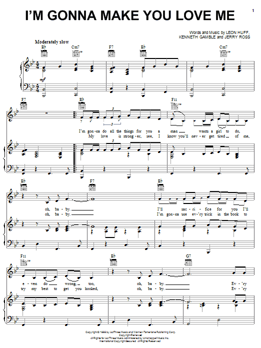 The Temptations I'm Gonna Make You Love Me sheet music notes and chords. Download Printable PDF.