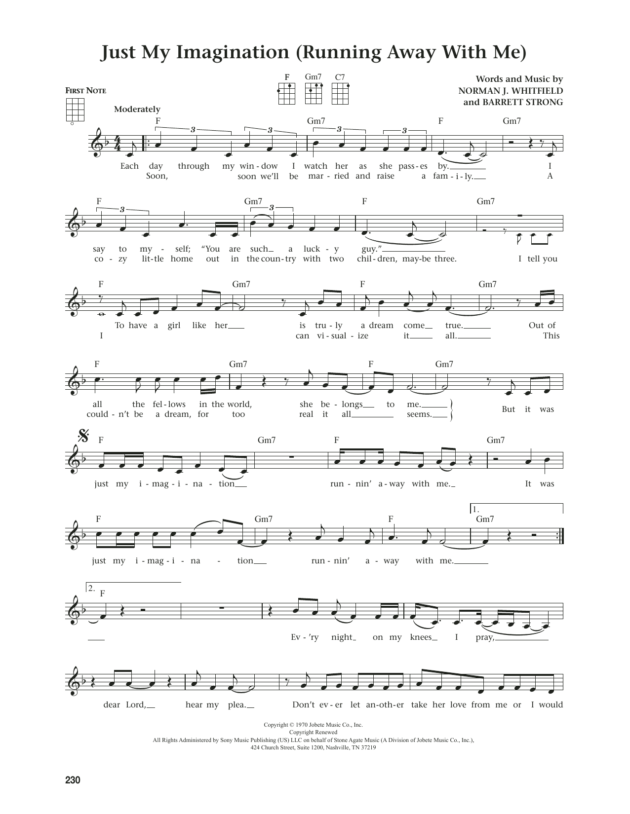 The Temptations Just My Imagination (Running Away With Me) (from The Daily Ukulele) (arr. Jim Beloff) sheet music notes and chords. Download Printable PDF.