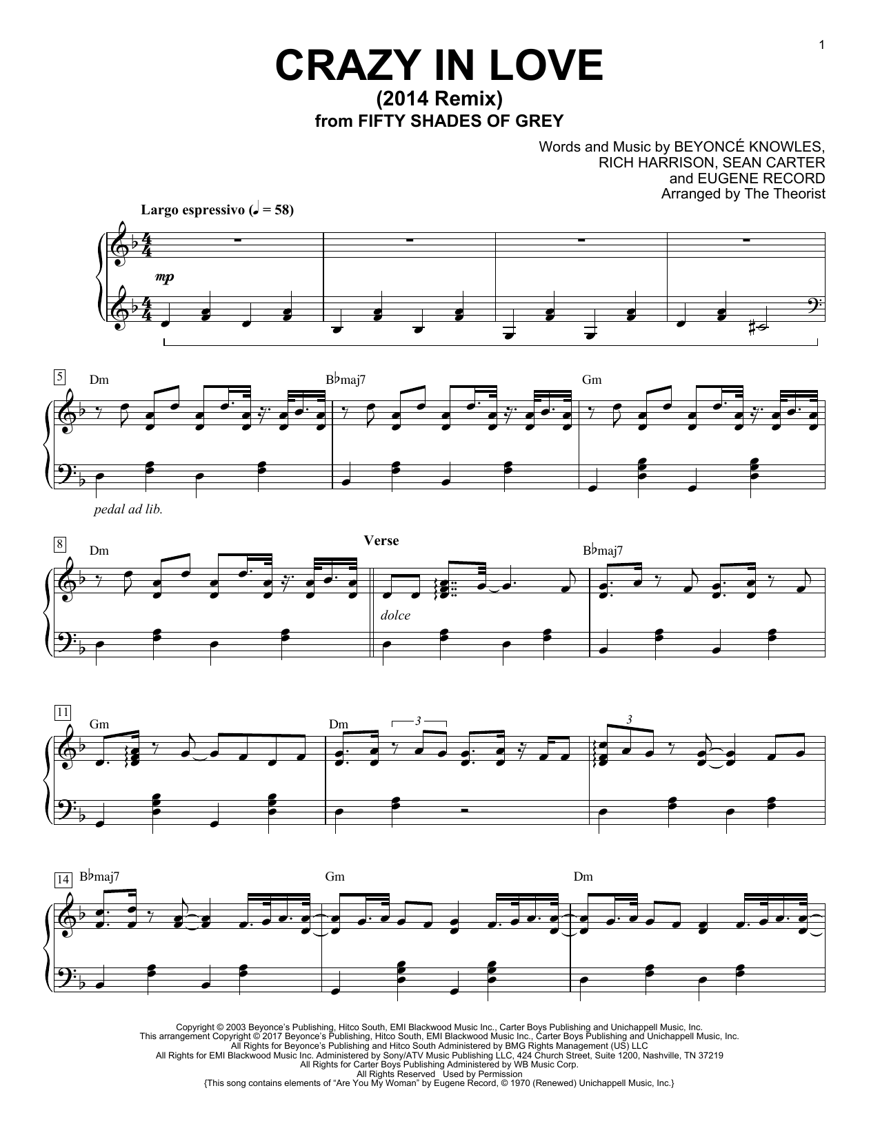 Learn to play The Theorist Crazy In Love sheet music for Piano Solo in minutes. Price: 7.8900$ The Theorist Crazy In Love sheet music notes and chords arranged for Piano Solo