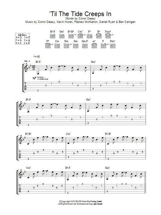 Learn to play The Thrills 'Til The Tide Creeps In sheet music for Guitar Tab in minutes. Price: 7.8900$ The Thrills 'Til The Tide Creeps In sheet music notes and chords arranged for Guitar Tab