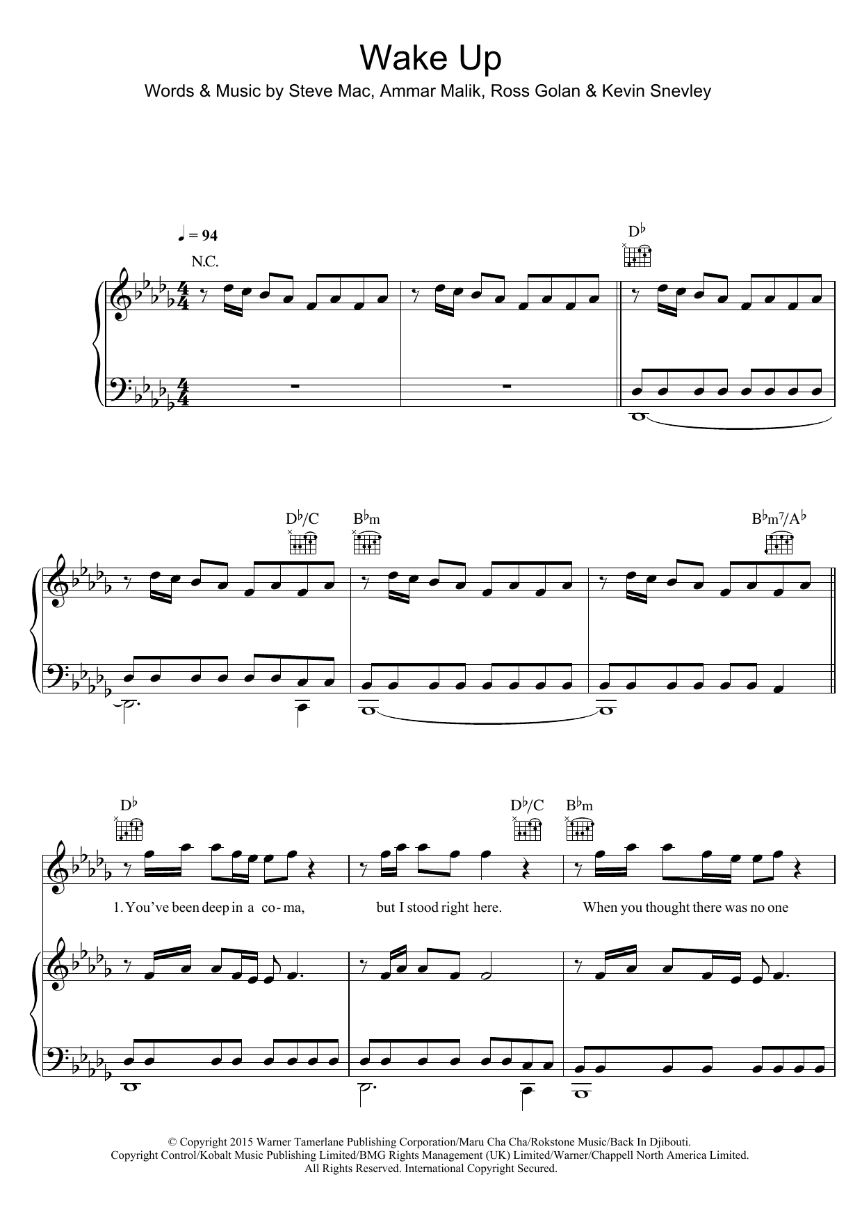 Learn to play The Vamps Wake Up sheet music for Piano, Vocal & Guitar Chords in minutes. Price: 7.8900$ The Vamps Wake Up sheet music notes and chords arranged for Piano, Vocal & Guitar Chords