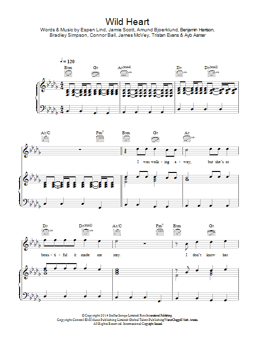 Learn to play The Vamps Wild Heart sheet music for Piano, Vocal & Guitar Chords in minutes. Price: 7.8900$ The Vamps Wild Heart sheet music notes and chords arranged for Piano, Vocal & Guitar Chords