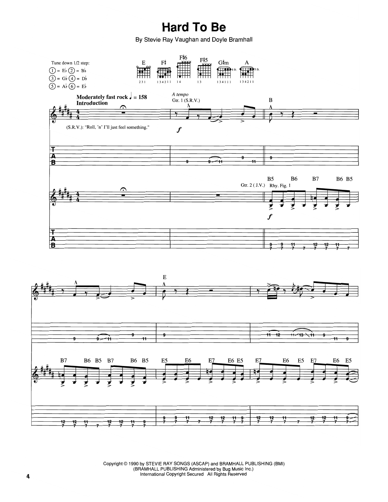 Learn to play The Vaughan Brothers Hard To Be sheet music for Guitar Tab in minutes. Price: 7.8900$ The Vaughan Brothers Hard To Be sheet music notes and chords arranged for Guitar Tab