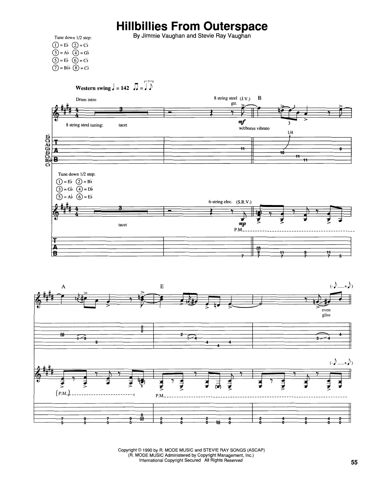 Learn to play The Vaughan Brothers Hillbilly From Outerspace sheet music for Guitar Tab in minutes. Price: 7.8900$ The Vaughan Brothers Hillbilly From Outerspace sheet music notes and chords arranged for Guitar Tab