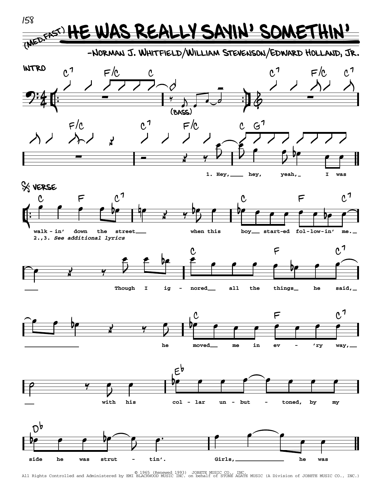 Learn to play The Velvelettes He Was Really Sayin' Somethin' sheet music for Real Book – Melody & Chords in minutes. Price: 5.9900$ The Velvelettes He Was Really Sayin' Somethin' sheet music notes and chords arranged for Real Book – Melody & Chords