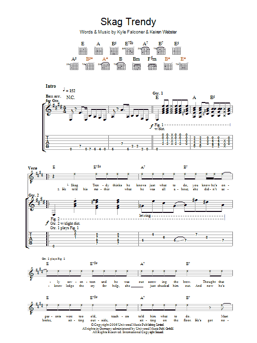 Learn to play The View Skag Trendy sheet music for Guitar Tab in minutes. Price: 7.8900$ The View Skag Trendy sheet music notes and chords arranged for Guitar Tab