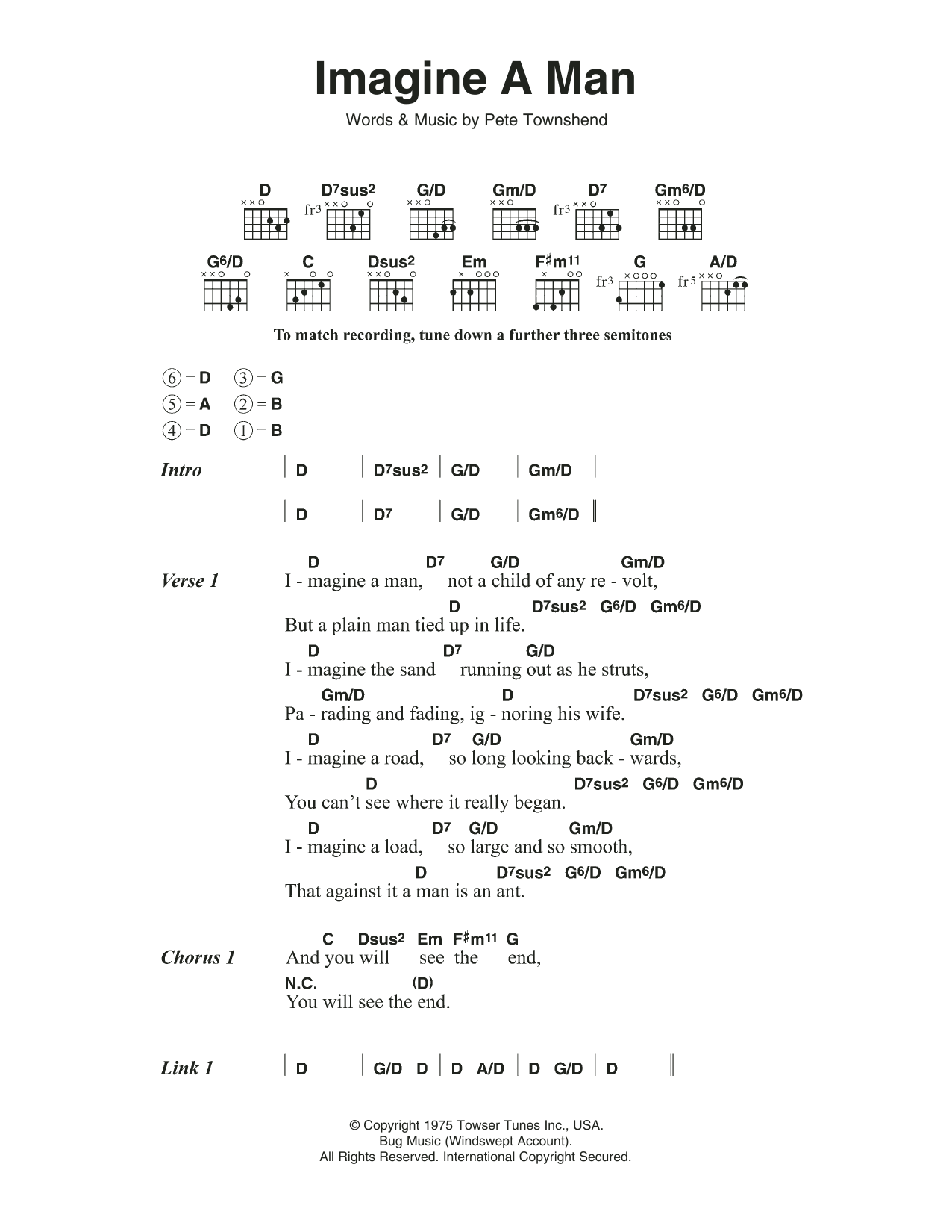 Learn to play The Who Imagine a Man sheet music for Guitar Tab in minutes. Price: 7.8900$ The Who Imagine a Man sheet music notes and chords arranged for Guitar Tab