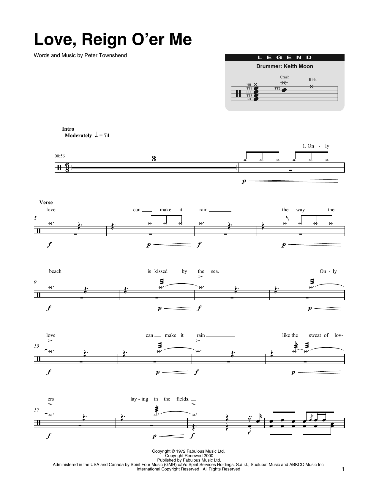 The Who Love, Reign O'er Me sheet music notes and chords. Download Printable PDF.