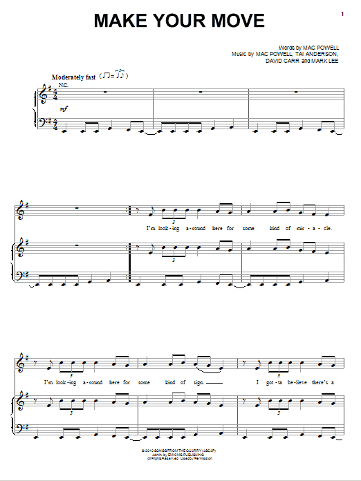 Learn to play Third Day Make Your Move sheet music for Piano, Vocal & Guitar Chords (Right-Hand Melody) in minutes. Price: 7.8900$ Third Day Make Your Move sheet music notes and chords arranged for Piano, Vocal & Guitar Chords (Right-Hand Melody)