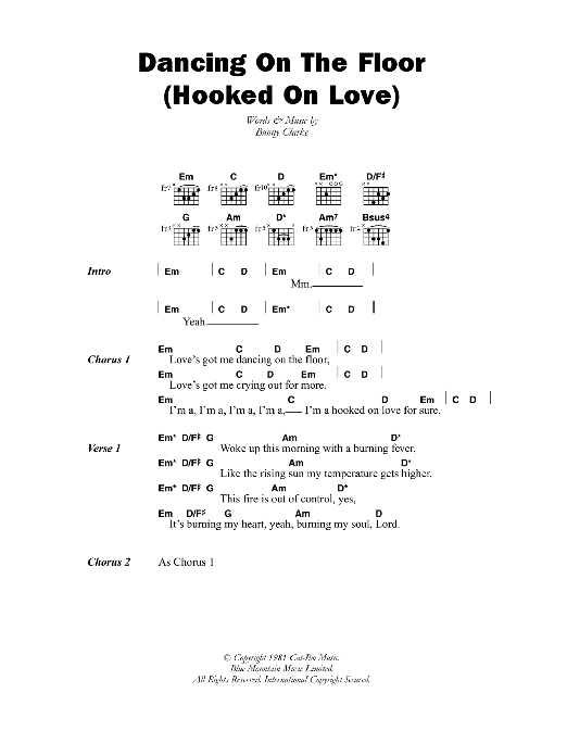 Third World Dancing On The Floor (Hooked On Love) sheet music notes and chords arranged for Guitar Chords/Lyrics