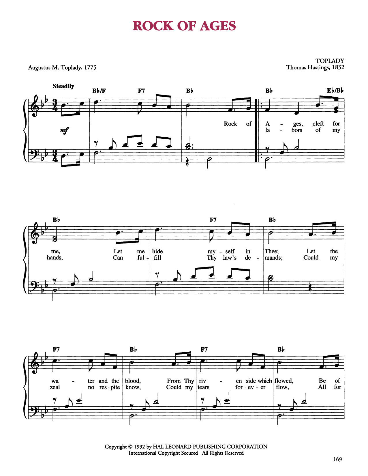 Learn to play Thomas Hastings Rock Of Ages sheet music for Easy Piano in minutes. Price: 6.9900$ Thomas Hastings Rock Of Ages sheet music notes and chords arranged for Easy Piano