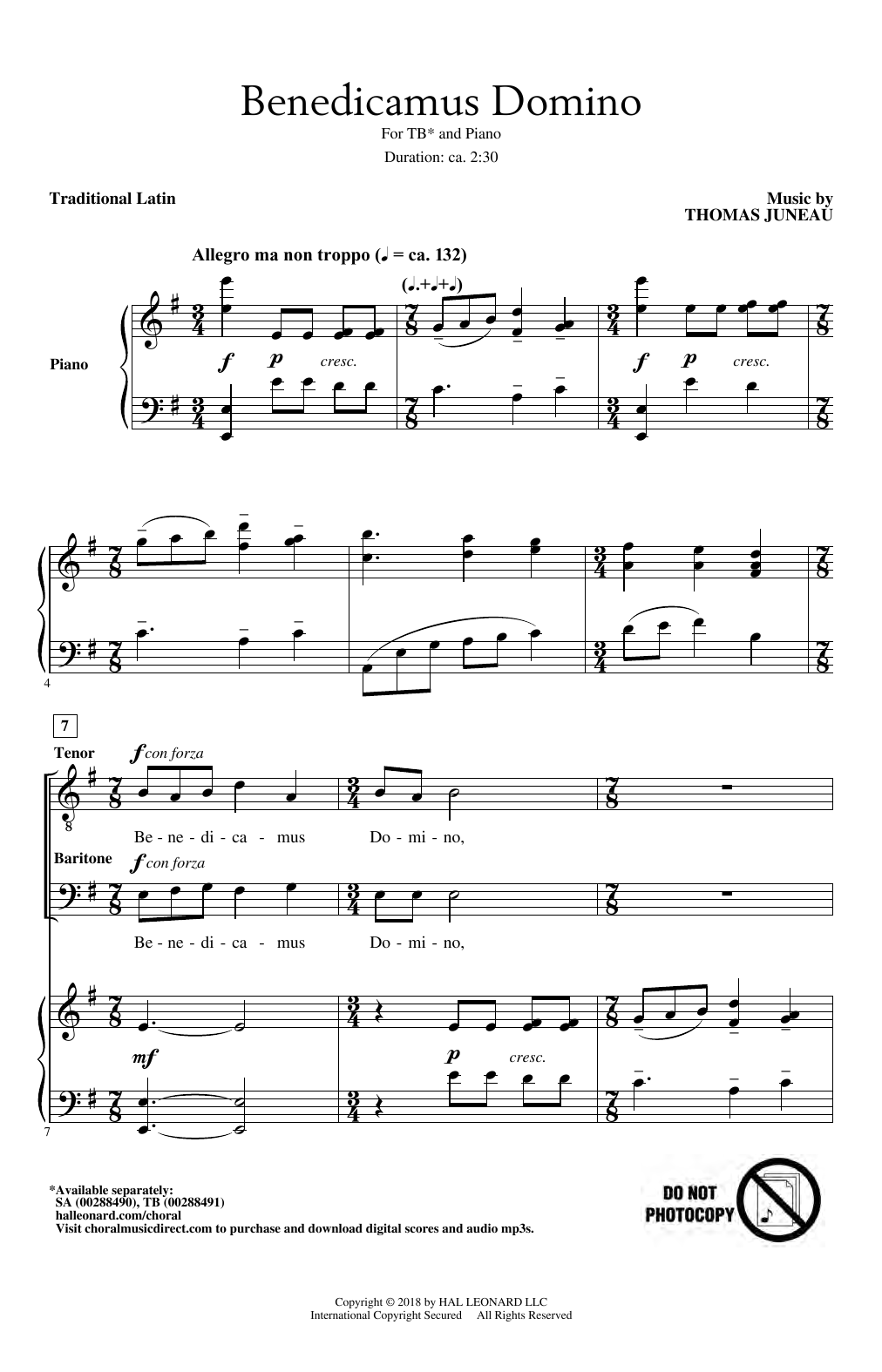 Learn to play Thomas Juneau Benedicamus Domino sheet music for TB Choir in minutes. Price: 3.9900$ Thomas Juneau Benedicamus Domino sheet music notes and chords arranged for TB Choir