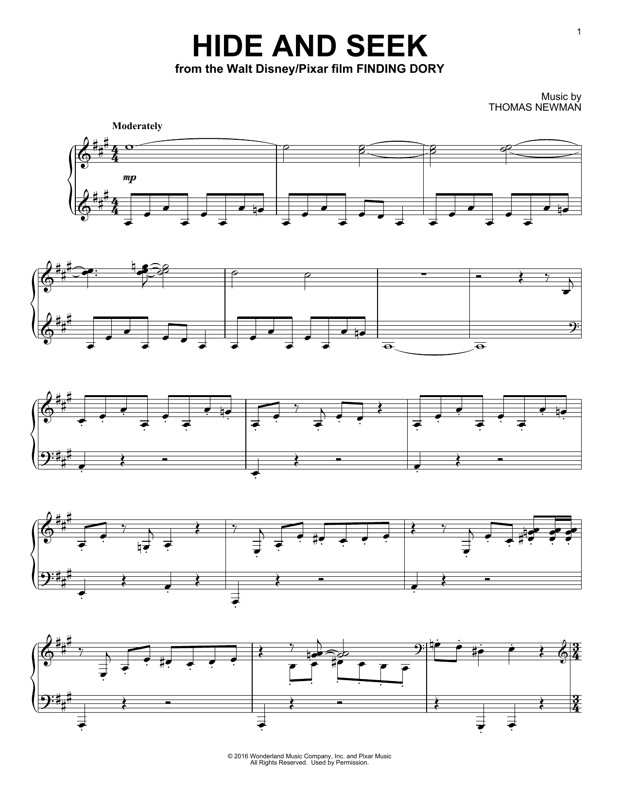 Learn to play Thomas Newman Hide And Seek sheet music for Piano Solo in minutes. Price: 7.8900$ Thomas Newman Hide And Seek sheet music notes and chords arranged for Piano Solo