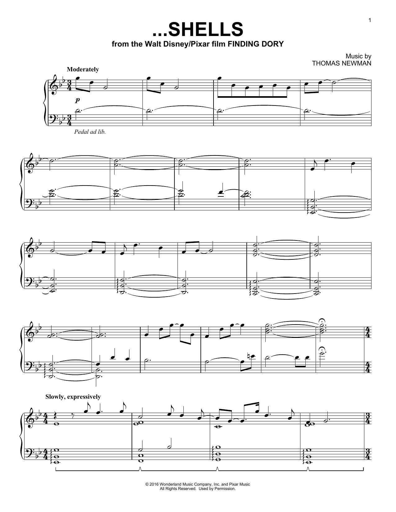 Learn to play Thomas Newman ...Shells sheet music for Piano Solo in minutes. Price: 7.8900$ Thomas Newman ...Shells sheet music notes and chords arranged for Piano Solo