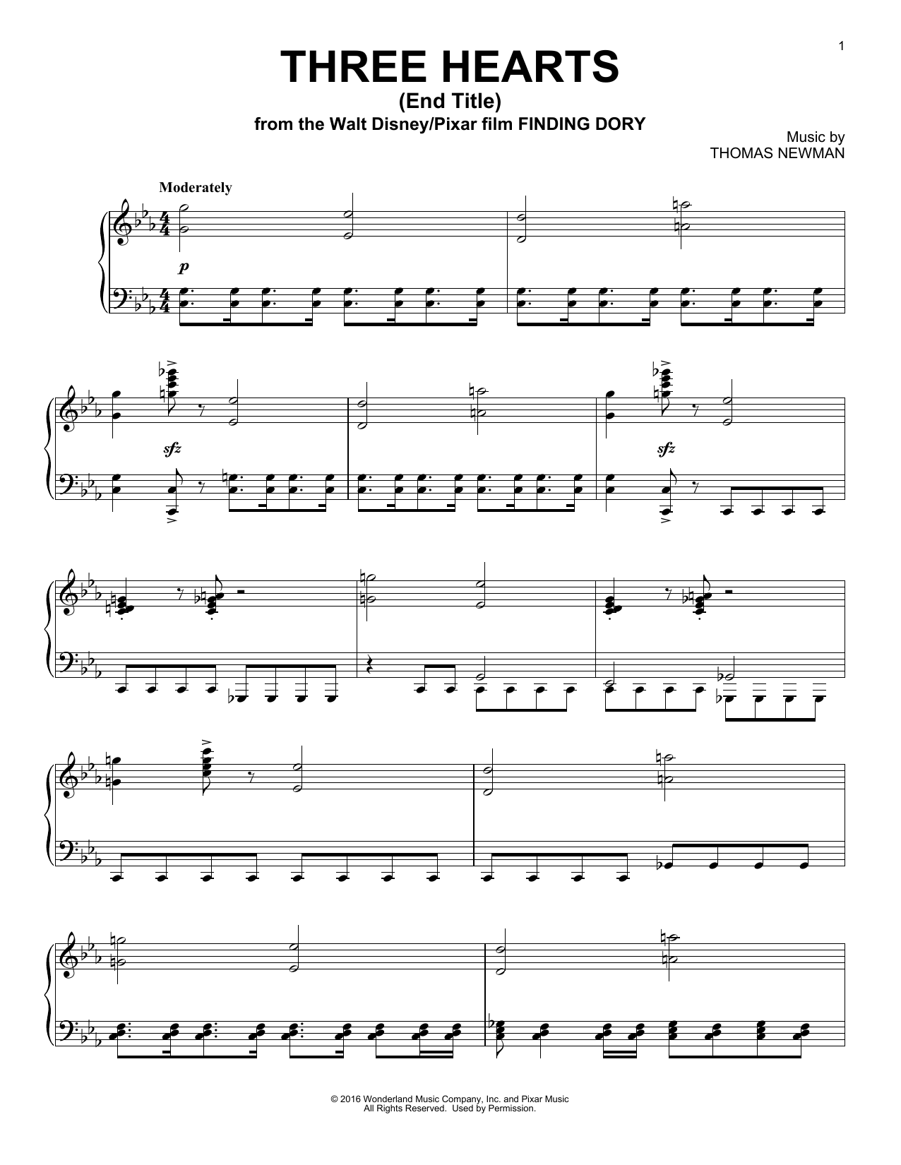 Learn to play Thomas Newman Three Hearts (End Title) sheet music for Piano Solo in minutes. Price: 7.8900$ Thomas Newman Three Hearts (End Title) sheet music notes and chords arranged for Piano Solo