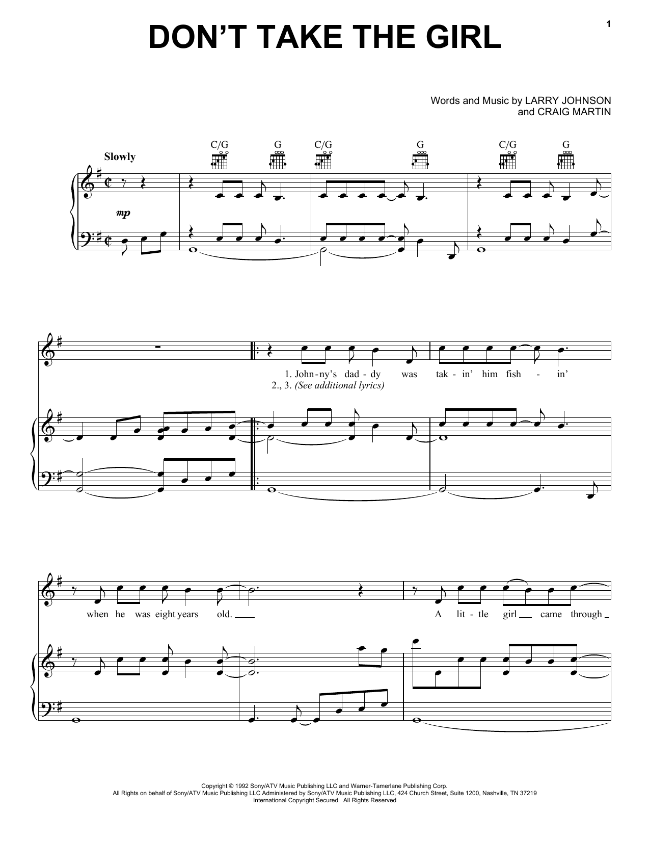 Learn to play Tim McGraw Don't Take The Girl sheet music for Piano, Vocal & Guitar Chords (Right-Hand Melody) in minutes. Price: 7.8900$ Tim McGraw Don't Take The Girl sheet music notes and chords arranged for Piano, Vocal & Guitar Chords (Right-Hand Melody)