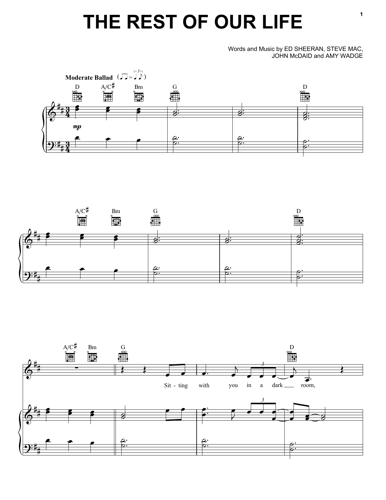 Learn to play Tim McGraw The Rest Of Our Life (feat. Faith Hill) sheet music for Piano, Vocal & Guitar Chords (Right-Hand Melody) in minutes. Price: 7.8900$ Tim McGraw The Rest Of Our Life (feat. Faith Hill) sheet music notes and chords arranged for Piano, Vocal & Guitar Chords (Right-Hand Melody)