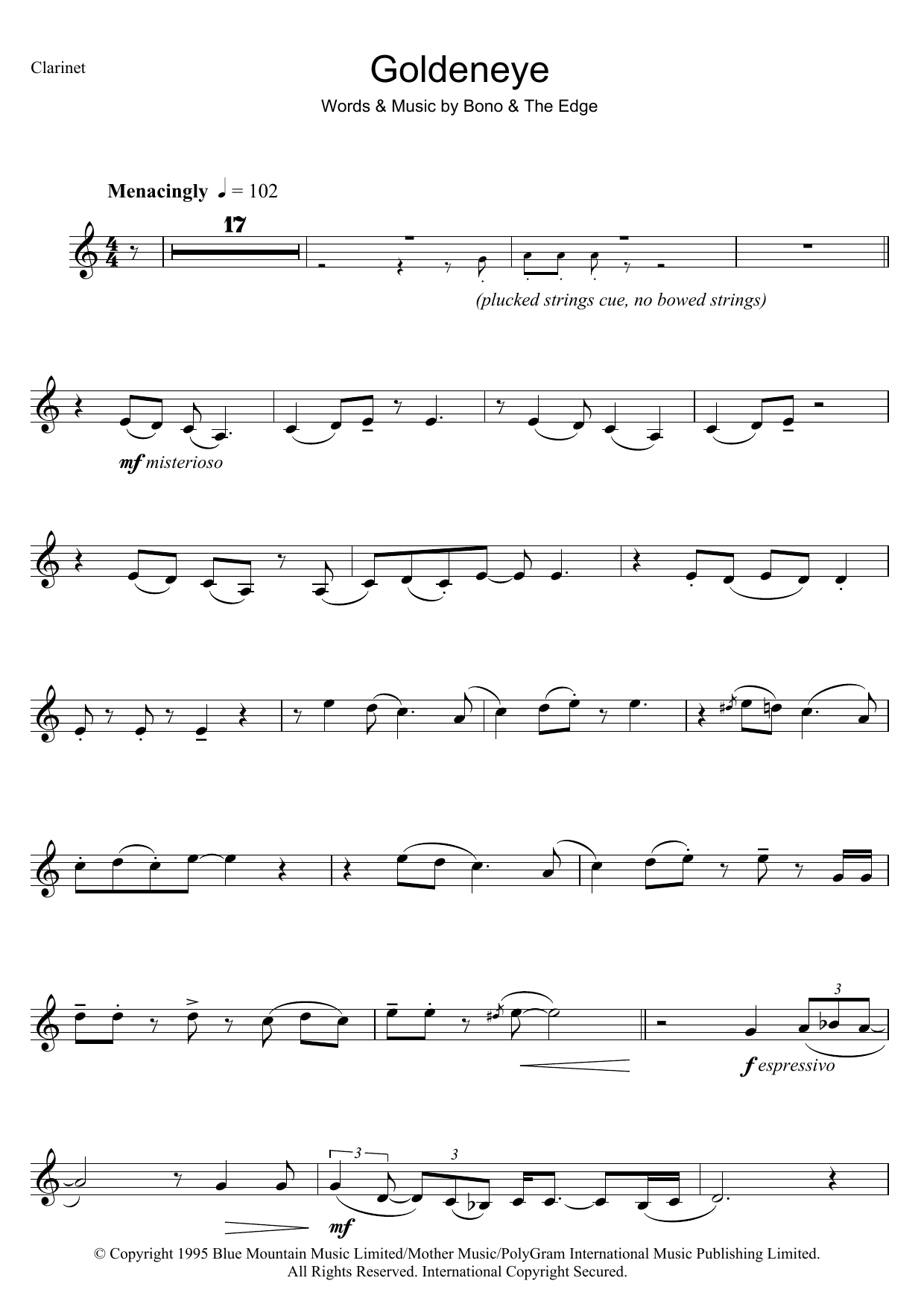 Tina Turner GoldenEye sheet music notes and chords. Download Printable PDF.