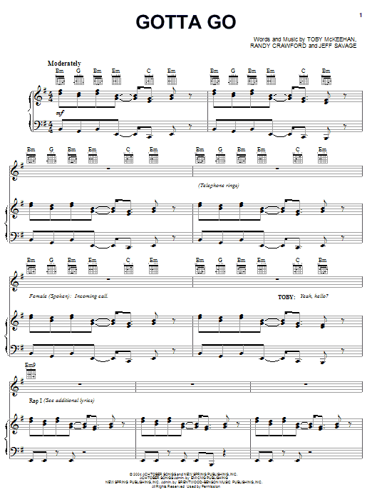 Learn to play tobyMac Gotta Go sheet music for Piano, Vocal & Guitar Chords (Right-Hand Melody) in minutes. Price: 7.8900$ tobyMac Gotta Go sheet music notes and chords arranged for Piano, Vocal & Guitar Chords (Right-Hand Melody)