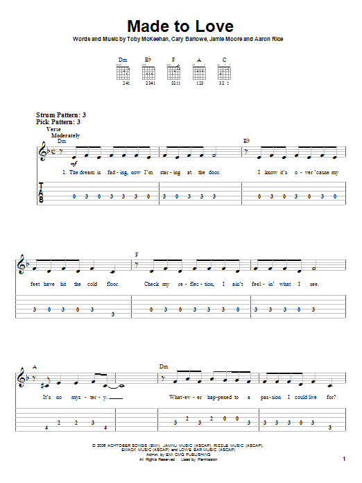 tobyMac Made To Love sheet music notes and chords. Download Printable PDF.