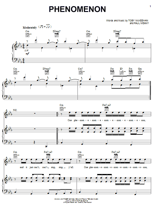 Learn to play tobyMac Phenomenon sheet music for Piano, Vocal & Guitar Chords (Right-Hand Melody) in minutes. Price: 7.8900$ tobyMac Phenomenon sheet music notes and chords arranged for Piano, Vocal & Guitar Chords (Right-Hand Melody)