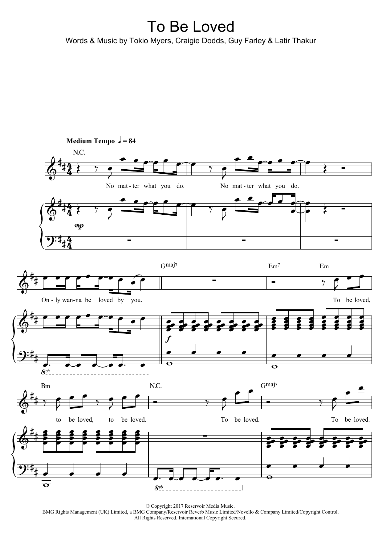 Learn to play Tokio Myers To Be Loved sheet music for Piano, Vocal & Guitar Chords in minutes. Price: 7.8900$ Tokio Myers To Be Loved sheet music notes and chords arranged for Piano, Vocal & Guitar Chords