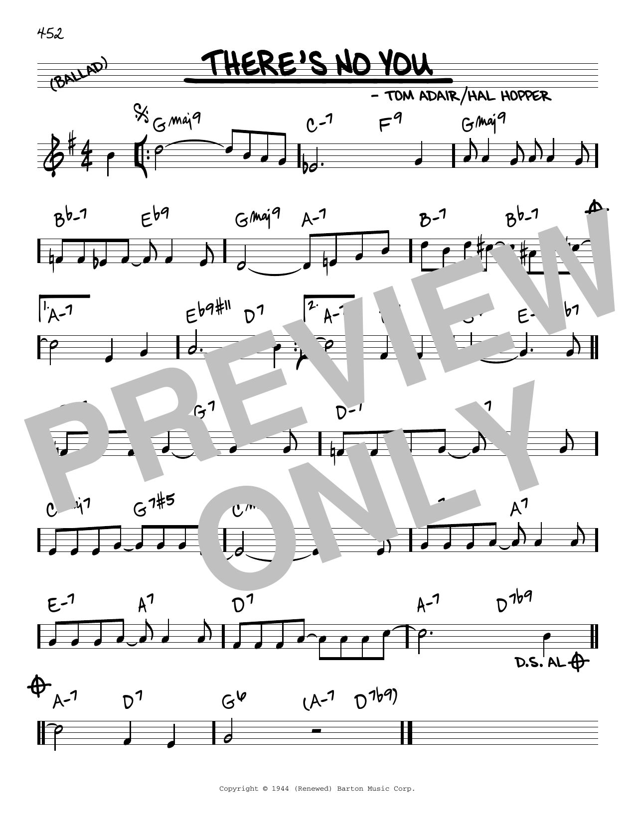 Learn to play Tom Adair There's No You sheet music for Real Book – Melody & Chords in minutes. Price: 5.9900$ Tom Adair There's No You sheet music notes and chords arranged for Real Book – Melody & Chords