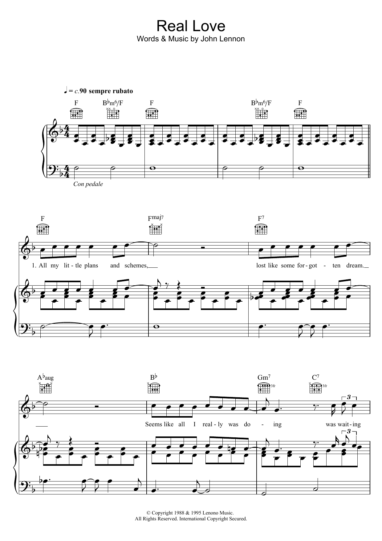 Tom Odell Real Love sheet music notes and chords. Download Printable PDF.