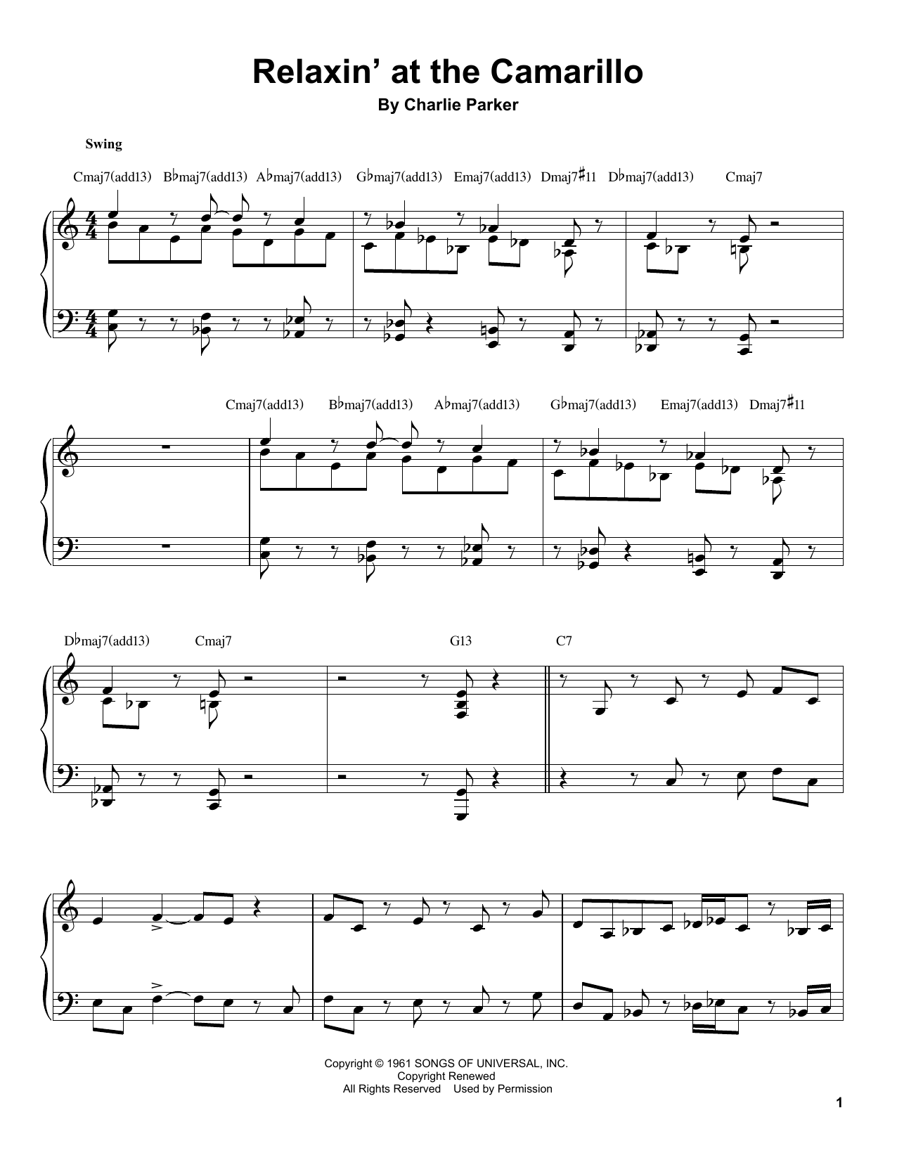 Learn to play Tommy Flanagan Relaxin' At The Camarillo sheet music for Piano Transcription in minutes. Price: 7.8900$ Tommy Flanagan Relaxin' At The Camarillo sheet music notes and chords arranged for Piano Transcription