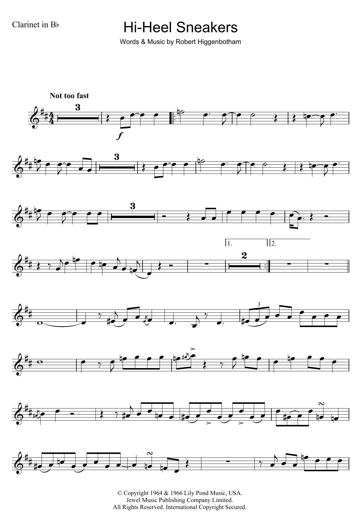 Tommy Tucker Hi-Heel Sneakers sheet music notes and chords. Download Printable PDF.