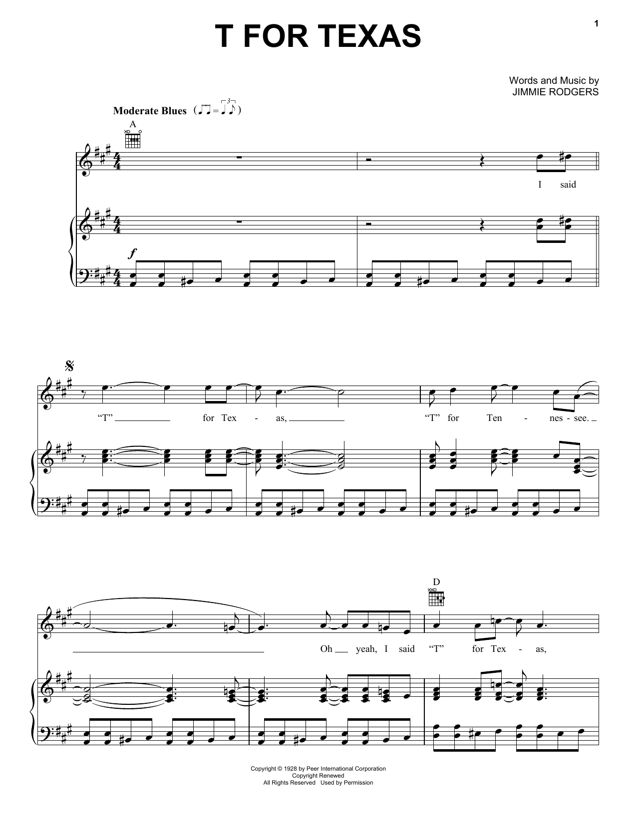 Learn to play Tompall Glaser T For Texas sheet music for Piano, Vocal & Guitar Chords (Right-Hand Melody) in minutes. Price: 7.8900$ Tompall Glaser T For Texas sheet music notes and chords arranged for Piano, Vocal & Guitar Chords (Right-Hand Melody)