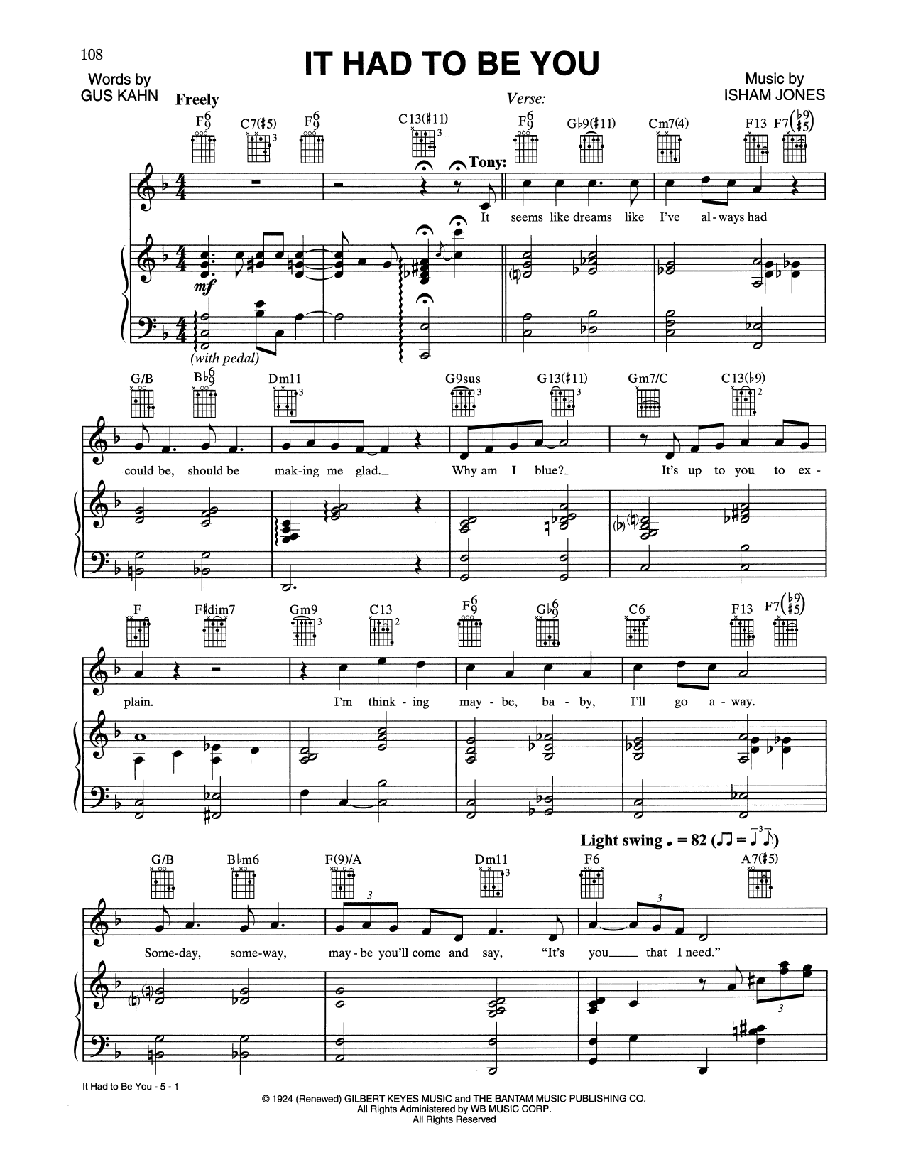 Tony Bennett & Carrie Underwood It Had To Be You sheet music notes and chords. Download Printable PDF.