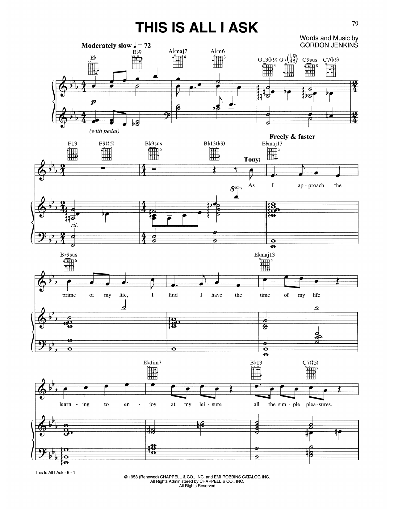 Tony Bennett & Josh Groban This Is All I Ask (Beautiful Girls Walk A Little Slower) sheet music notes and chords. Download Printable PDF.