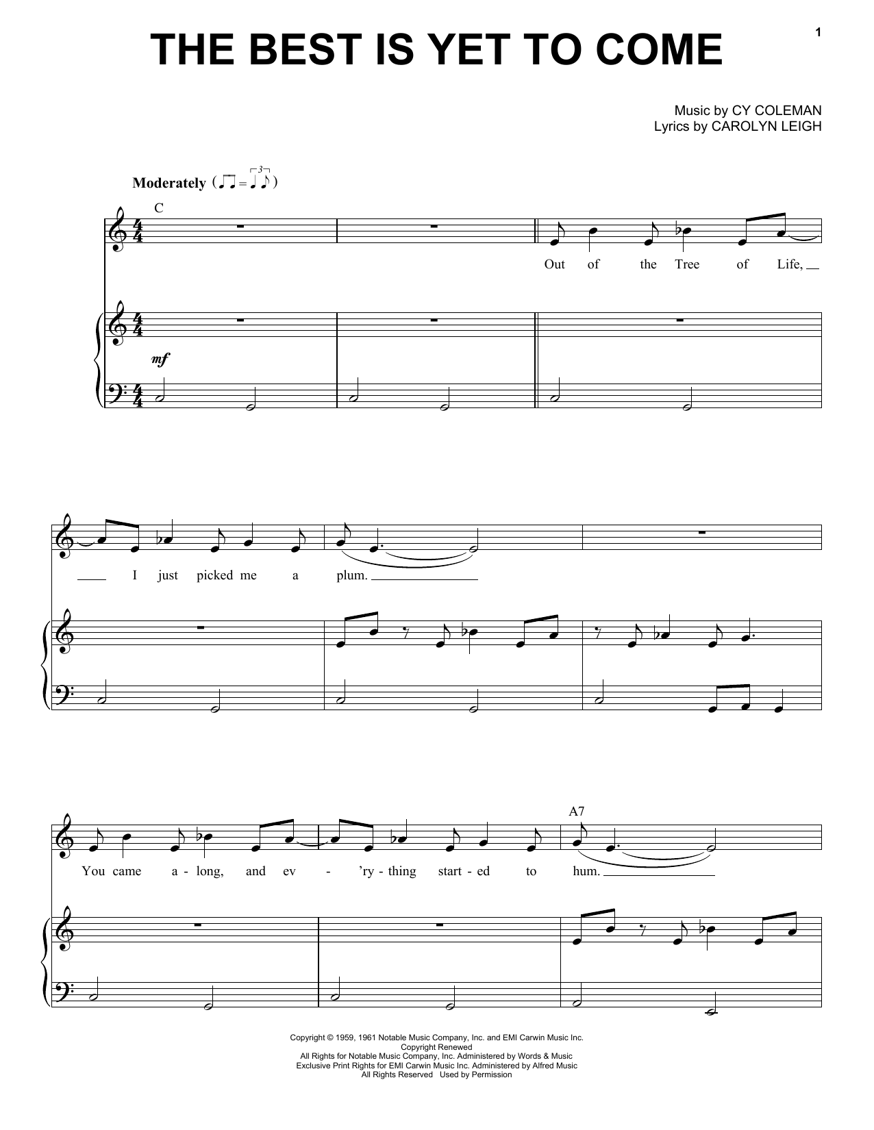 Learn to play Tony Bennett The Best Is Yet To Come sheet music for Piano & Vocal in minutes. Price: 7.8900$ Tony Bennett The Best Is Yet To Come sheet music notes and chords arranged for Piano & Vocal