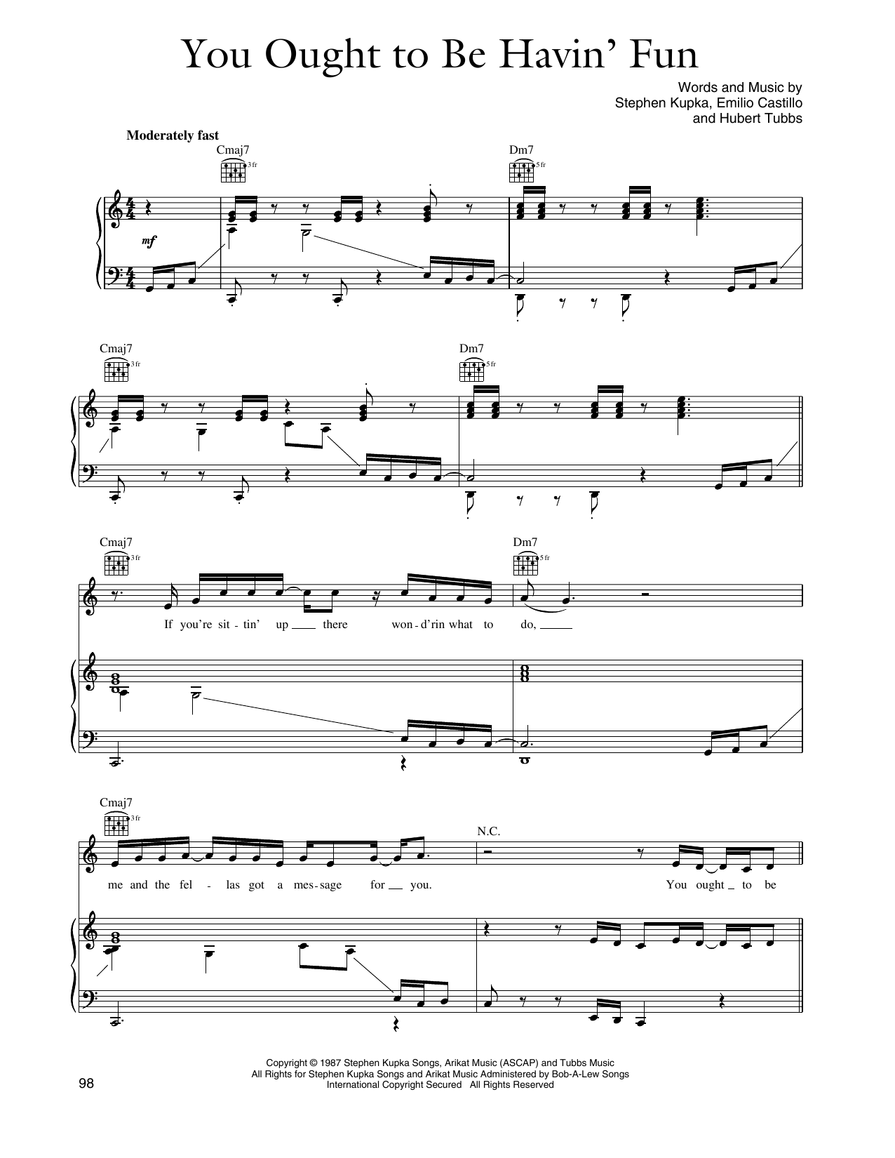 Tower Of Power You Ought To Be Havin' Fun sheet music notes and chords. Download Printable PDF.