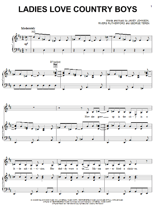 Learn to play Trace Adkins Ladies Love Country Boys sheet music for Piano, Vocal & Guitar Chords (Right-Hand Melody) in minutes. Price: 7.8900$ Trace Adkins Ladies Love Country Boys sheet music notes and chords arranged for Piano, Vocal & Guitar Chords (Right-Hand Melody)
