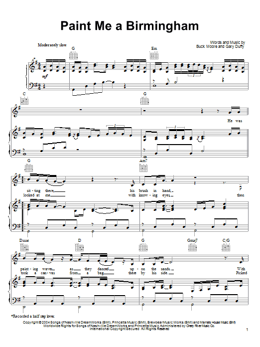 Learn to play Tracy Lawrence Paint Me A Birmingham sheet music for Piano, Vocal & Guitar Chords (Right-Hand Melody) in minutes. Price: 7.8900$ Tracy Lawrence Paint Me A Birmingham sheet music notes and chords arranged for Piano, Vocal & Guitar Chords (Right-Hand Melody)