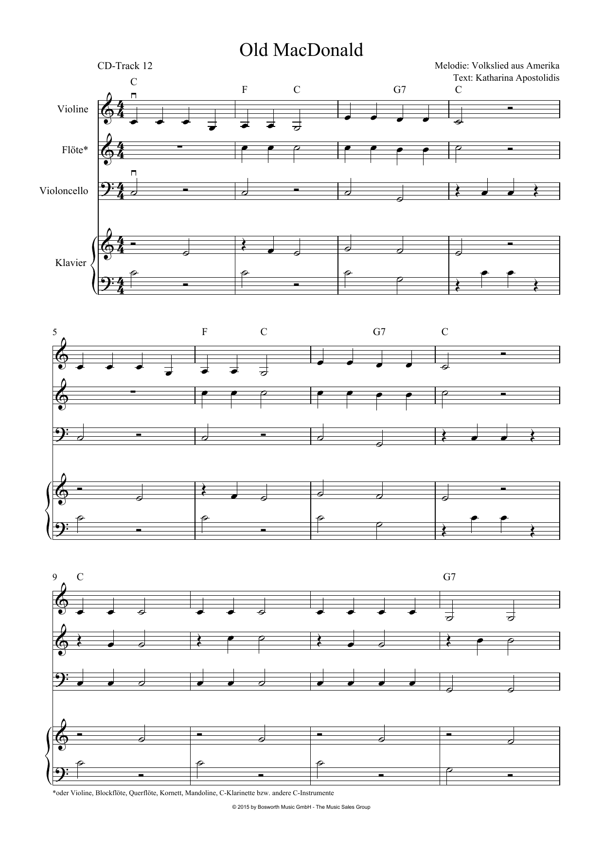 Learn to play Traditional Buntes Liederwunderland sheet music for Chamber Group in minutes. Price: 7.8900$ Traditional Buntes Liederwunderland sheet music notes and chords arranged for Chamber Group