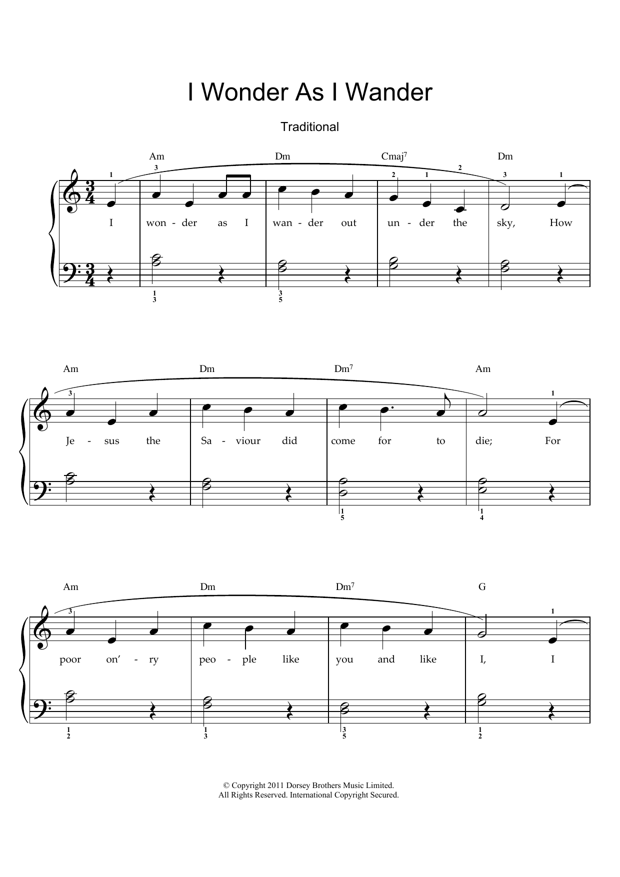 Learn to play Christmas Carol I Wonder As I Wander sheet music for Piano & Vocal in minutes. Price: 7.8900$ Christmas Carol I Wonder As I Wander sheet music notes and chords arranged for Piano & Vocal