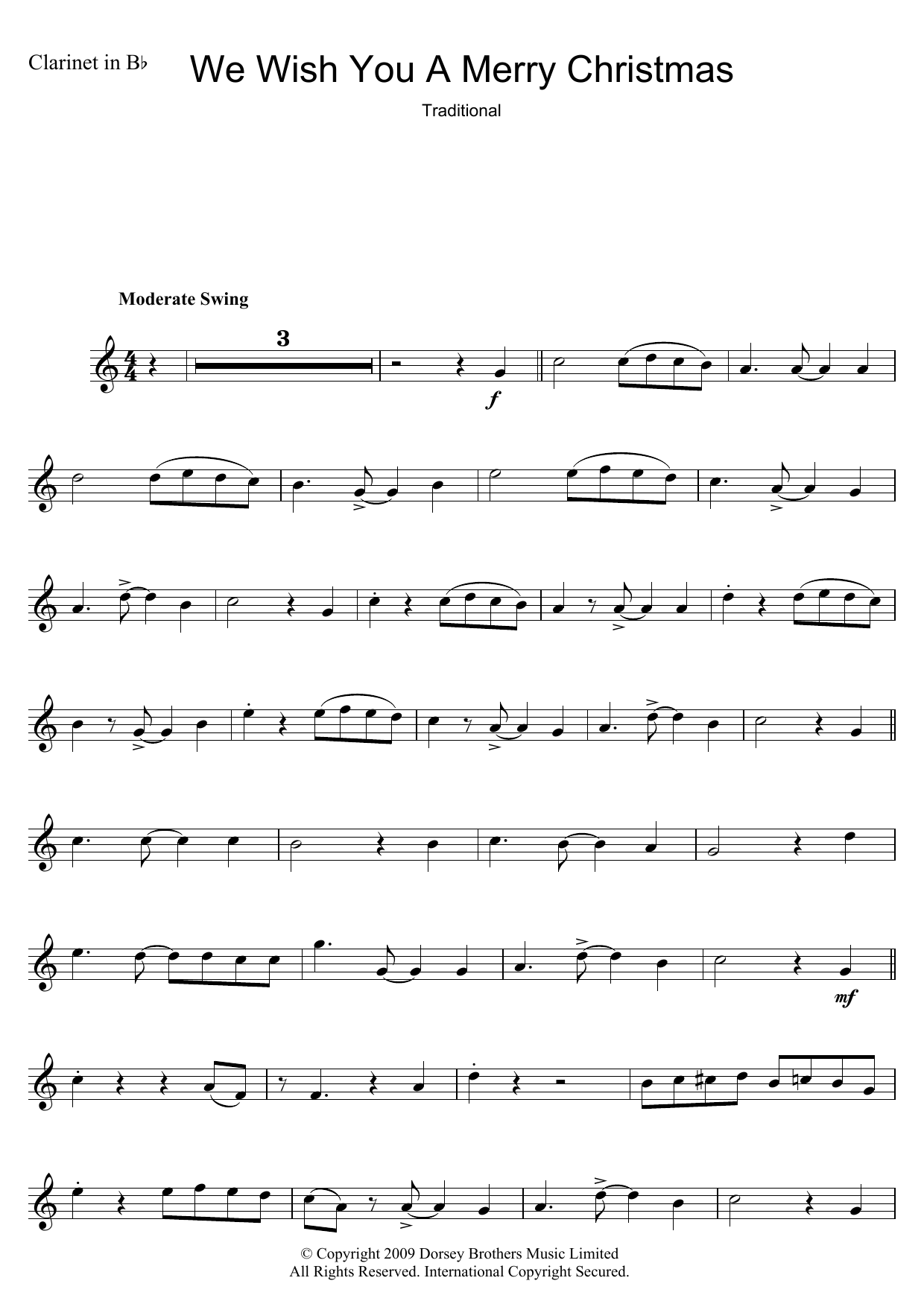 Christmas Carol We Wish You A Merry Christmas sheet music notes and chords. Download Printable PDF.