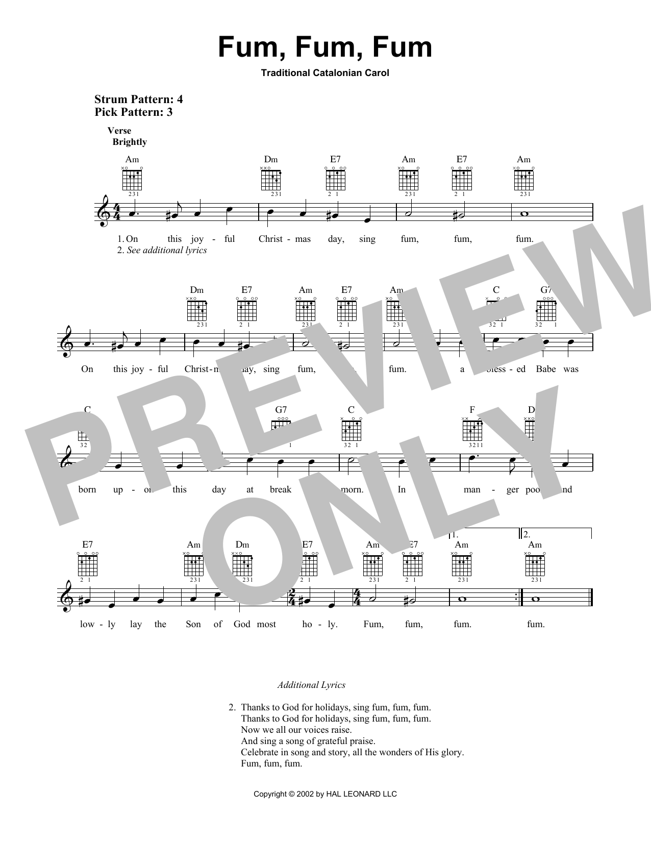 Traditional Carol Fum, Fum, Fum sheet music notes and chords arranged for Tenor Sax Solo