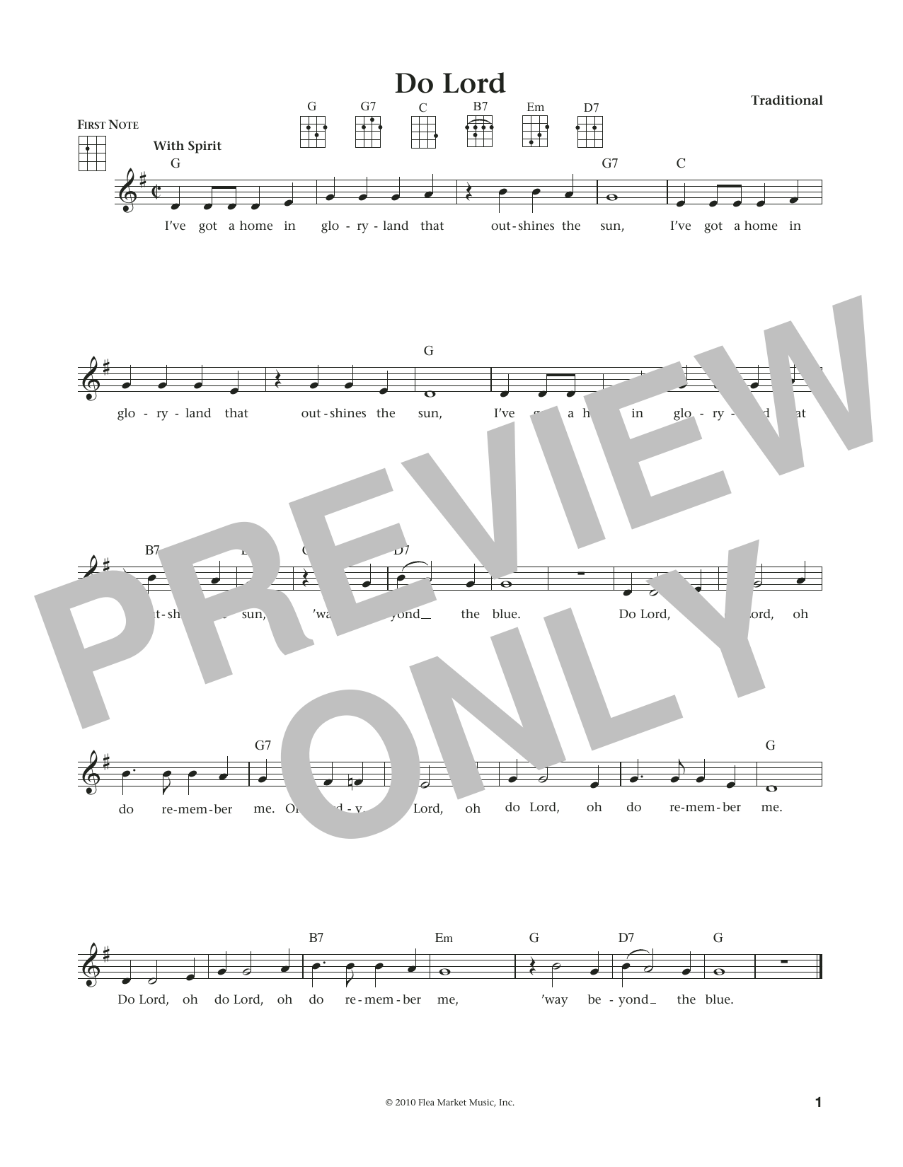 Learn to play Traditional Do Lord (from The Daily Ukulele) (arr. Liz and Jim Beloff) sheet music for Ukulele in minutes. Price: 5.9900$ Traditional Do Lord (from The Daily Ukulele) (arr. Liz and Jim Beloff) sheet music notes and chords arranged for Ukulele