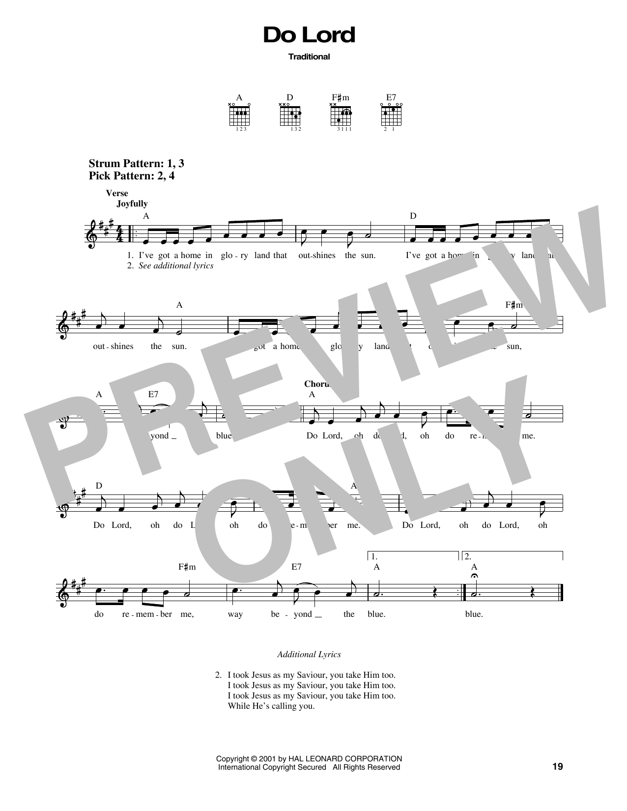 Traditional Do Lord sheet music notes and chords. Download Printable PDF.