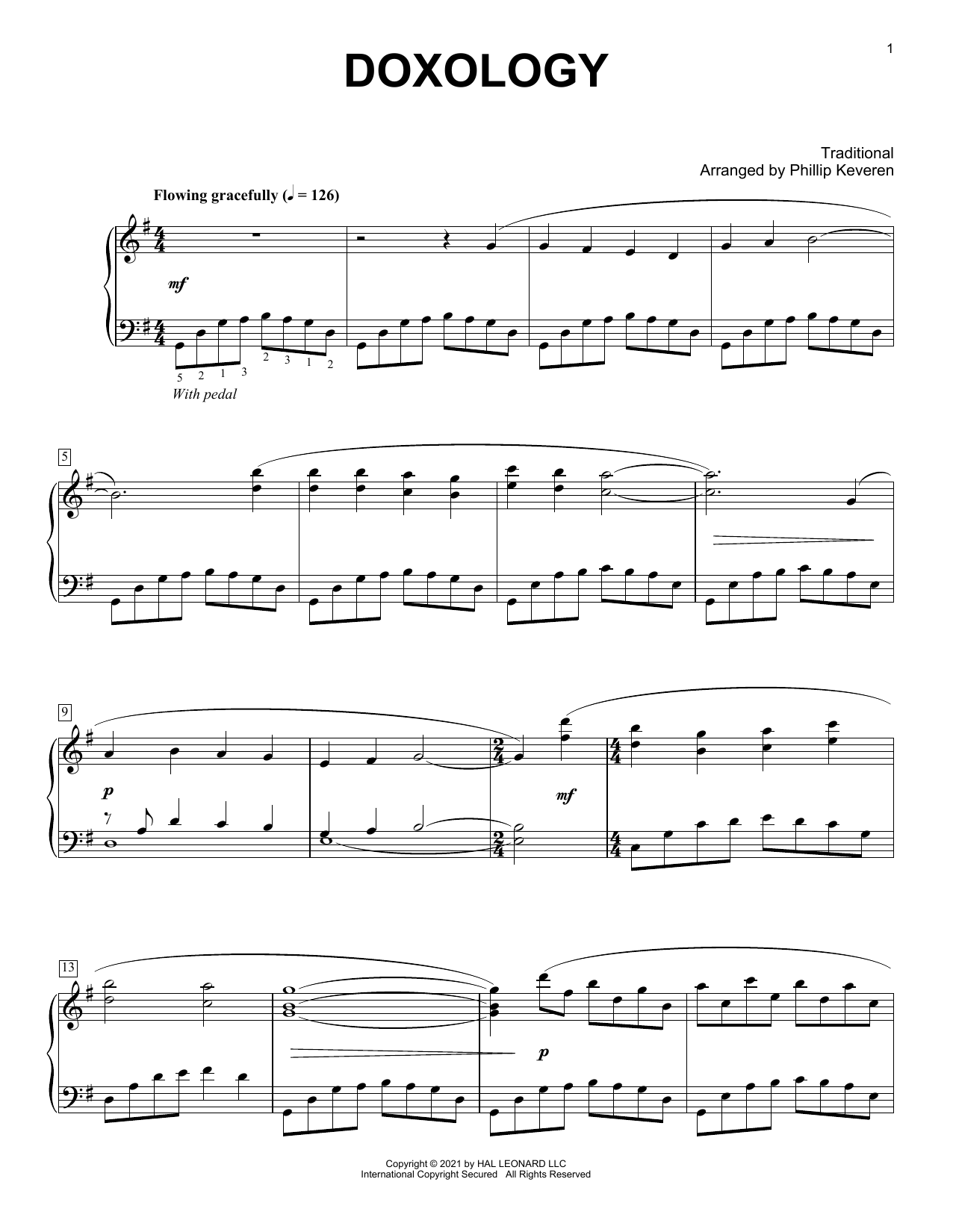 Learn to play Traditional Doxology (arr. Phillip Keveren) sheet music for Piano Solo in minutes. Price: 7.8900$ Traditional Doxology (arr. Phillip Keveren) sheet music notes and chords arranged for Piano Solo